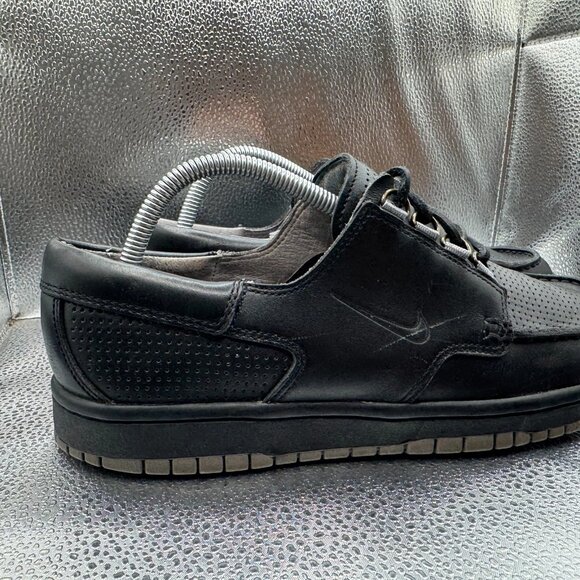 Size 9 Nike Mad Jibe Black Leather Mens Lace Up Low Top Sneaker Shoes 313264-002 main image 8
